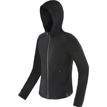 Dámská mikina GINA dámské mikina s dlouhým rukávem a kapucí, dlouhý rukáv, šité, jednobarevné ECO Bamboo Sport 99007P černá XXL