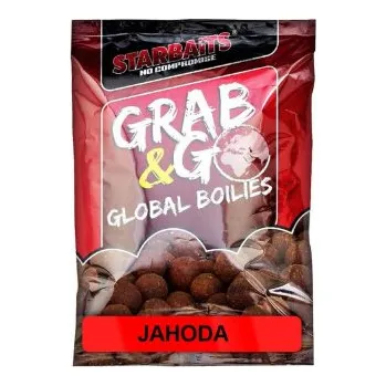 Boilies Starbaits Boilie Grab & Go Global Boilies 1kg 20mm - JAHODA