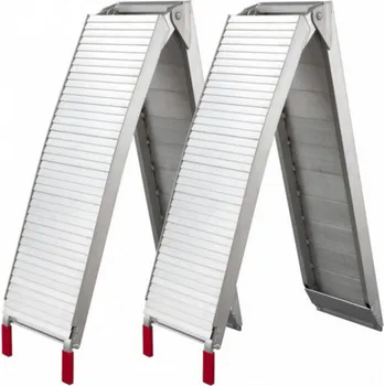 Nakládací rampa pro vozidlo Nájezdy SKLÁDACÍ hliníkové lamelové, nosnost 680 kg, 2060x310 mm, LR001D, (Hobby provedení)