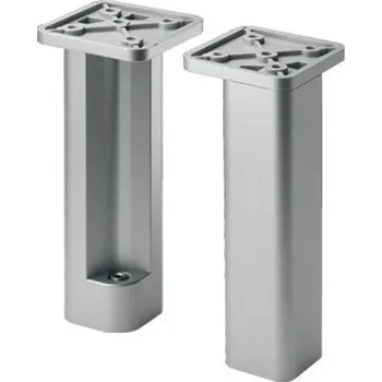 Nábytkové kování Poliplast Nábytková nožka hranatá s rektifikací 38 x 100 šedá