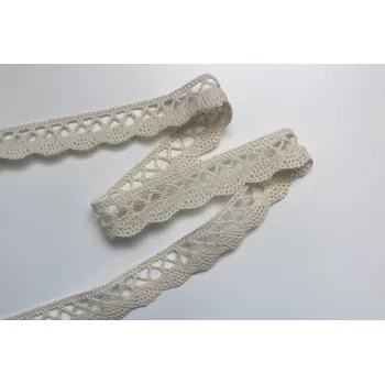 Krajka Bavlněná krajka 18mm - ecru