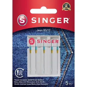 Jehly na džínovinu Singer 5x80