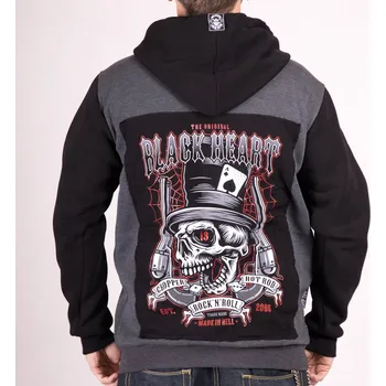 Pánská mikina Mikina BLACK HEART PISTOLERO Barva: Černá, Velikost: XXL