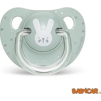 dudlíky SUAVINÉX silikonový dudlík ANATOMICKÝ HYGGE 0-6m,1ks Králík/Zelená DOPRODEJ!