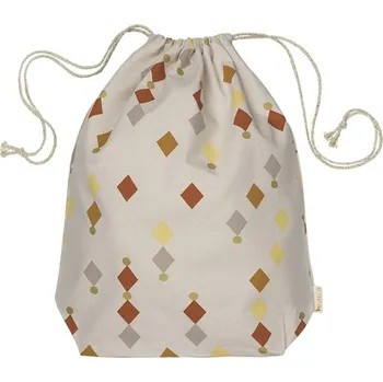 Školní sáček Fabelab Vánoční bavlněný sáček Diamonds Natural