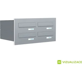 Poštovní schránka Poštovní schránka B-046 - do dveřního panelu - lakovaná - RAL 7035 MAT. - SVĚTLE ŠEDÁ