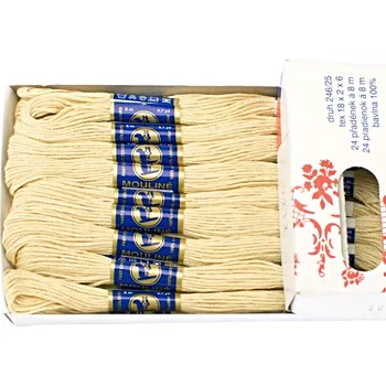 Příze Snový svět 7212 - Bavlněná vyšívací příze Mouline písková