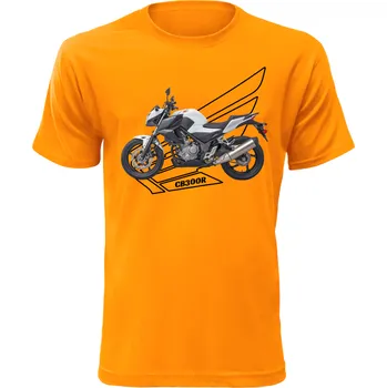 Pánské tričko s motorkou Honda CB300R oranžové