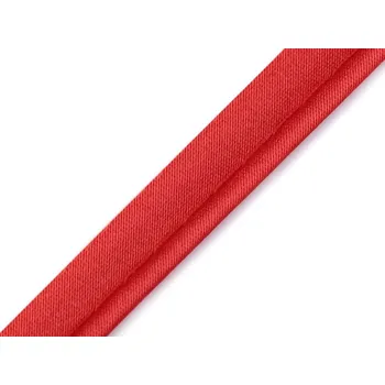 Saténová paspulka / kédr šíře 10 mm PLM, barva Červená (031)