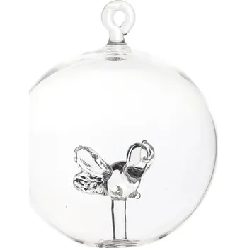Skleněná koule čirá holubice