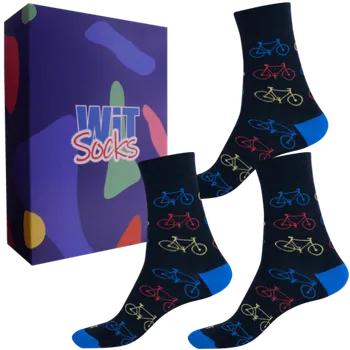 Pánské ponožky Dárkový set - Sporty - Kolo černé - velikost 43-46 (Velikost 43-46)