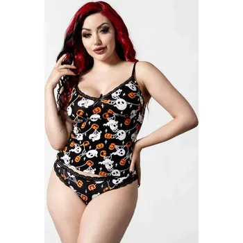 Dámské pyžamo tílko dámské (pyžamo) KILLSTAR - Haunted Pumpkin Cami - Black