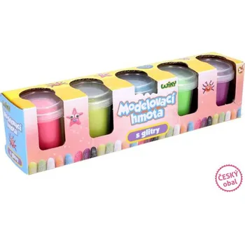 Modelovací hmota TŘPYTIVÁ MODELÍNA - sada 5 ks