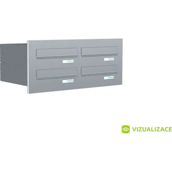 Železářství Poštovní schránka B-04 rovná - do dveřního panelu - lakovaná - RAL 8011 MAT. - HNĚDÁ OŘECHOVÁ