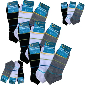 Pánské oblečení PeSaiL Kotníkové ponožky NBR1 ( 3 pár v balení ) Barva: Mix barva, Velikost: 39-42