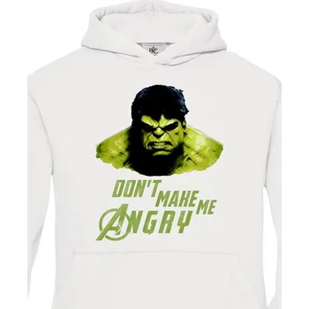 Chlapecká mikina Dětská mikina Hulk 2 z týmu Avengers, Barva Bílá, Velikost 122-128, Canvas Dětská mikina Bezvatriko.cz 0311 - DTF/DTG