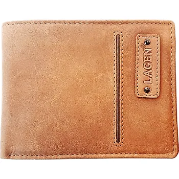Peněženka Pánská peněženka kožená Lagen Eco hunter koňaková 520 Eco hunter cognac