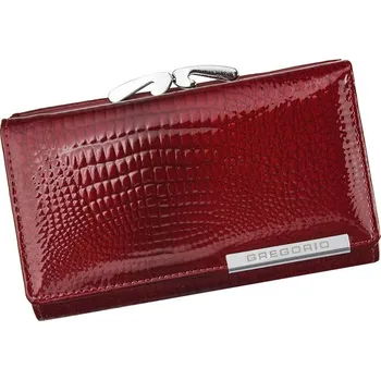 Peněženka Dámská lesklá kožená peněženka Gregorio GF108 červená | KabelkyproVas.cz