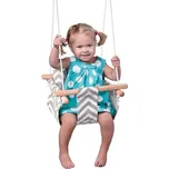 Houpačka - Dětská textilní 100% bavlna šedo-béžová (Woody)