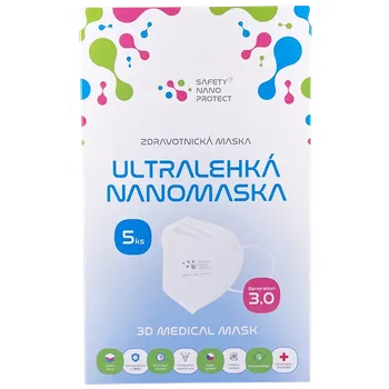 Safety Nano Protect 3D Medical Mask GEN 3.0 5 ks respirátor Safety Nano Protect 3D Medical Mask GEN 3.0 5 ks