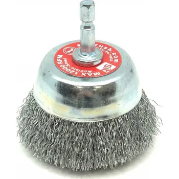 CMN-KARNASCH Hrncový kartáč kadeřavý T60 HEX 1/4" ocel 65 mm