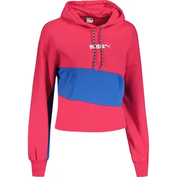 Dámská mikina Dámská crop top mikina PUMA INTL HOODIE TR 531649-14 BEETROOT PURPLE XS