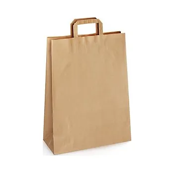 Dárková taška Hnědé papírové tašky 220x280x100 mm | RAJA - Balení po 1 ks