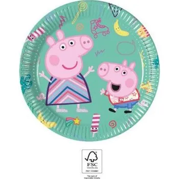 Hračka pro nejmenší Procos EKO papírové talíře - Prasátko Pepina 20 cm/8 ks