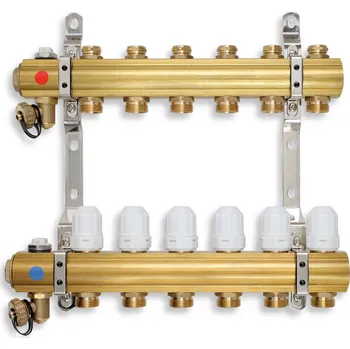 rozdělovač topení Novaservis Rozdělovač s regulačními, termost. a mech. ventily provedení: 4 okruhy