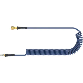 Zahradní hadice PUB8128ES: spirálová hadice MODY 8/12mm, 8m, rychlospojky DN7.2, polyuretan, modrá (spirálová hadice MODY 8/12mm, 8m, rychlospojky DN7.2, polyuretan, modrá)