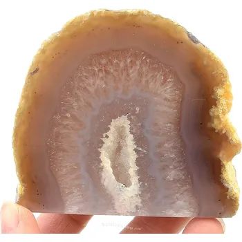 Přírodní kámen Achát stojící geoda (294g)