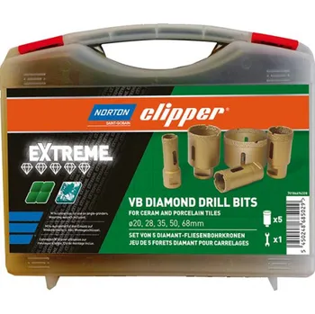 Vrták NORTON CLIPPER EXTREME VB DRY 20, 28, 35, 50, 68 x M14