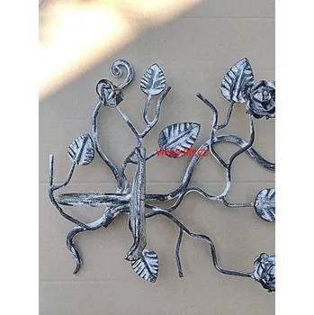 Svícen Kovaný svícen na zeď Růže 4