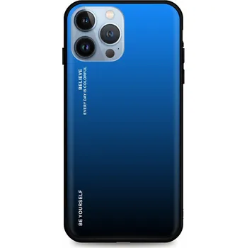 Pouzdro na mobilní telefon Kryt iPhone 13 Pro Max pevný duhový modrý (obal neboli pouzdro na iPhone 13 Pro Max)