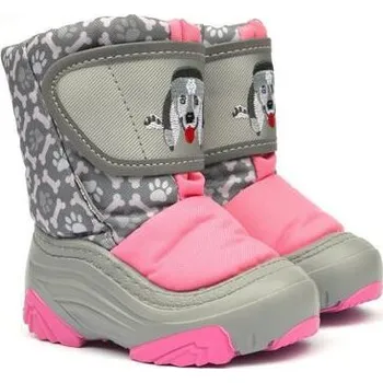 Chlapecké sněhule Demar DOGGY 2 light NA růžové - Dětské sněhule 28 - 29