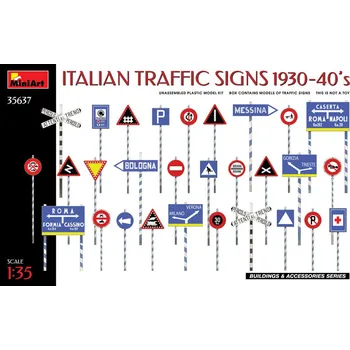 Plastikový model 1/35 Italian Traffic Signs 1930-40's