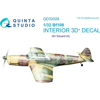 Plastikový model Quinta studio 1/32 Bf 108 3D-Printed&colour Interior (EDU)