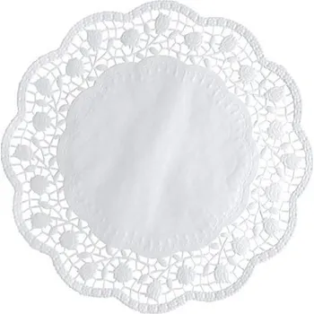 Prostírání papírové krajkové kulaté průměr 28cm, 100ks