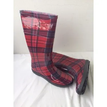 Dámská zdravotní obuv Dámské potištěné červené holinky, Velikost VELIKOST OBUVI 42