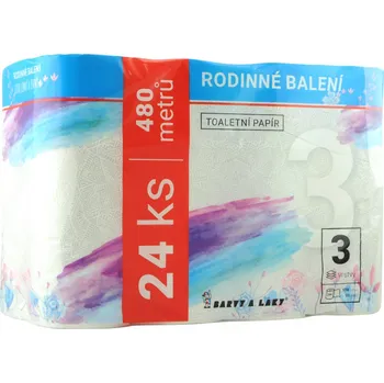 Toaletní papír BALsoft Toaletní papír bílý 3vrstvý 24 rolí