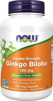 Přípravek na podporu paměti a spánku Now Foods Ginkgo Biloba Double Strength Extrakt 120 mg