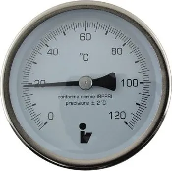 Teploměr bimetalový DN 63 0-120°C zadní vývod 1/2" (j.75mm)