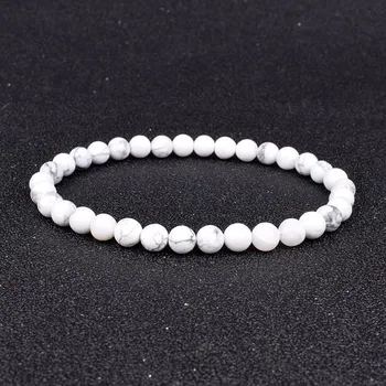 Přívěsek Korálkový náramek bílý Howlit