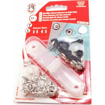 Nýt Druky Roland Style - černá - průměr 1,05 cm - 15 ks