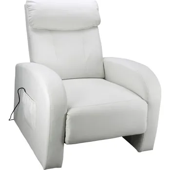 Nábytek IDEA Nábytek Masážní křeslo TOLEDO krémově bílé K70