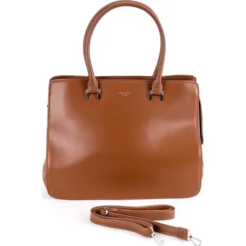 Kabelka Dámská velká kabelka do ruky David Jones CM6281 hnědá | KabelkyproVas.cz