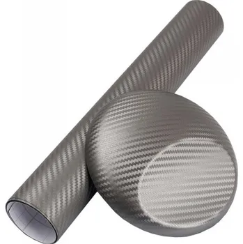 Samolepicí dekorace na vozidlo Šedá 3D karbonová fólie 1m x 152cm (Kvalitní tmavě šedá karbonová fólie 100x152 cm)