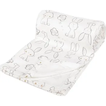 Dětská deka Kaarsgaren Letní deka 70x100cm bavlna zajíčci