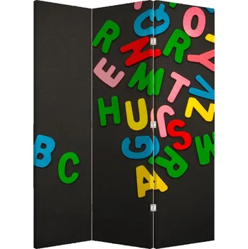 Paraván LuxusniObrazy.cz Paraván - Barevná písmenka