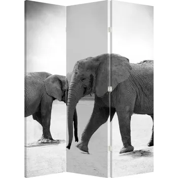 Paraván LuxusniObrazy.cz Paraván - Černobílí sloni